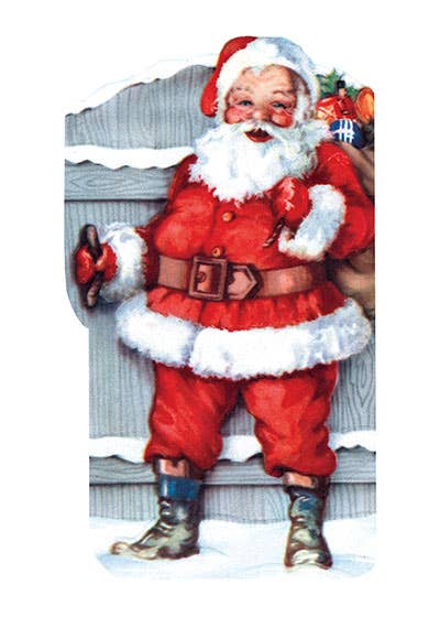 Laughing Elephant - Wholesale Christmas Card - Santa Opening a Gate - Christmas Card1