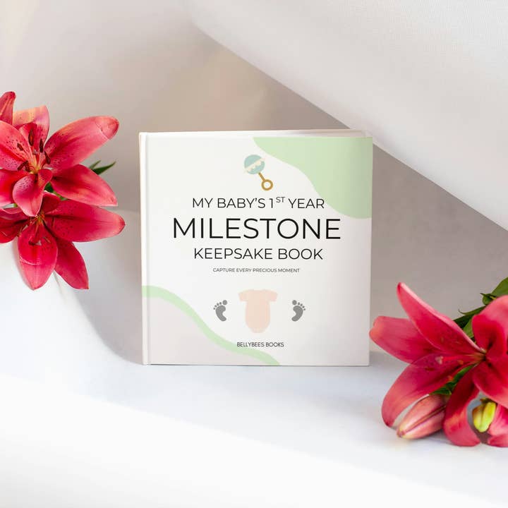 Bellybees – wholesale Milestone art/keepsake – Child & baby – My Baby's 1st Year Milestone Keepsake Book!2