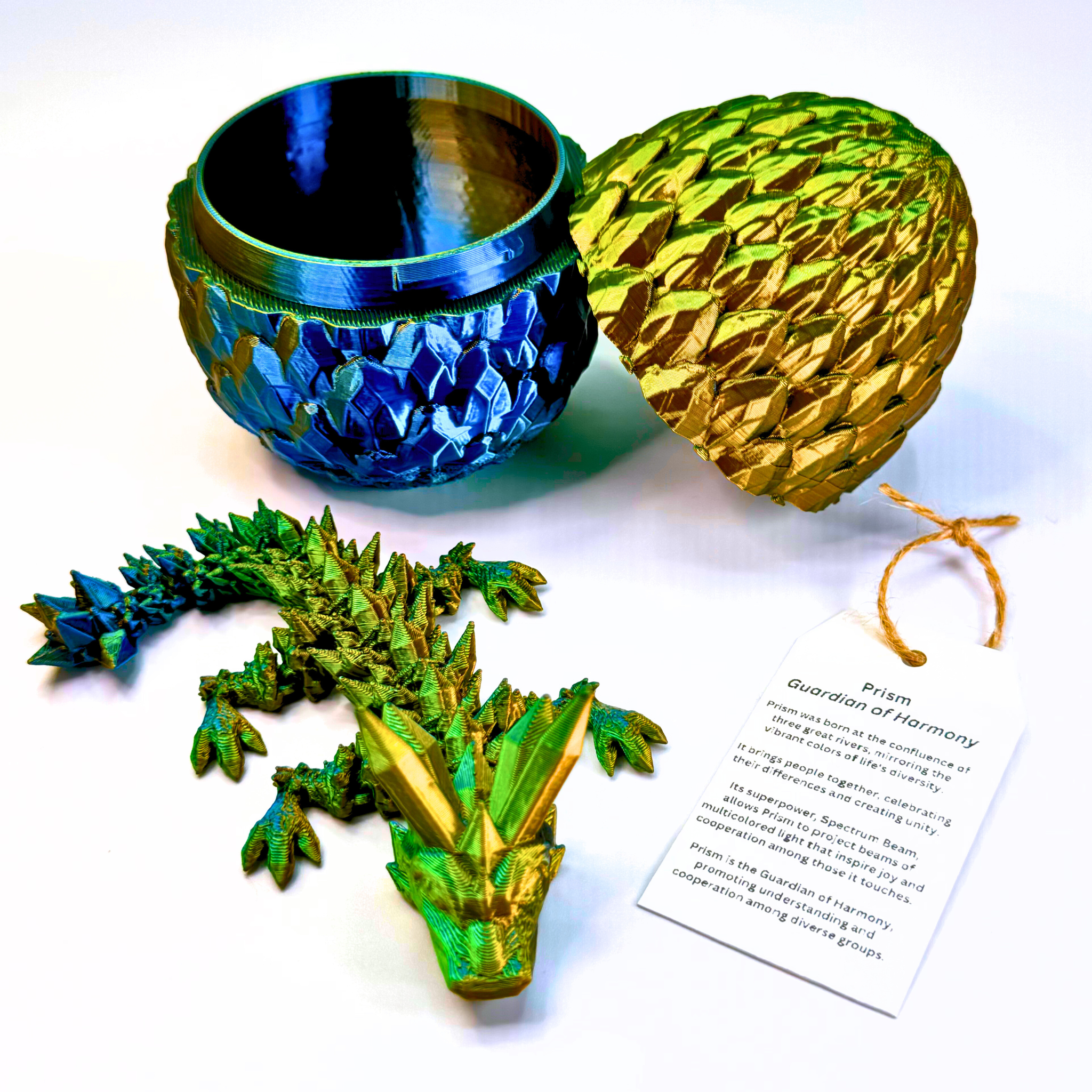 Dragon Fidgets - Wholesale Fidget Toy - Kids - 6IN Baby Crystal Dragon & Optional 4IN Egg, Fidget Toy0