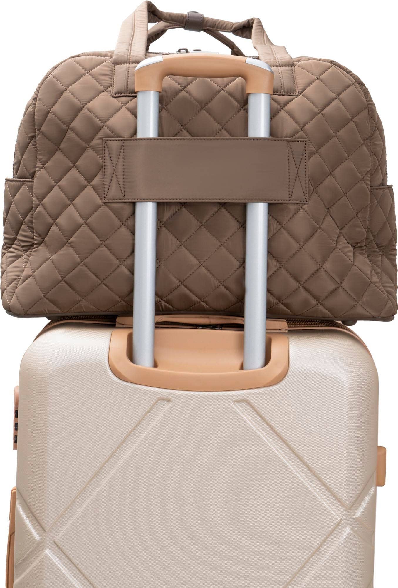 Magid - Wholesale Weekender Bag - Women's - Ellen Tracy 20 Inch Diamond Nylon Quilted Travel Duffel33