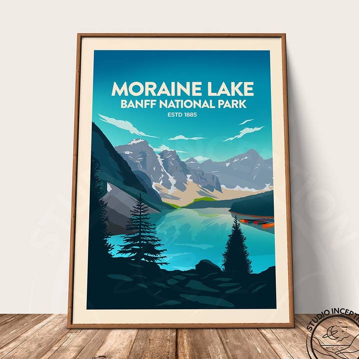 Moraine Lake em Banff National Park Impressão de Estilo Tradicional por atacado de Studio Inception