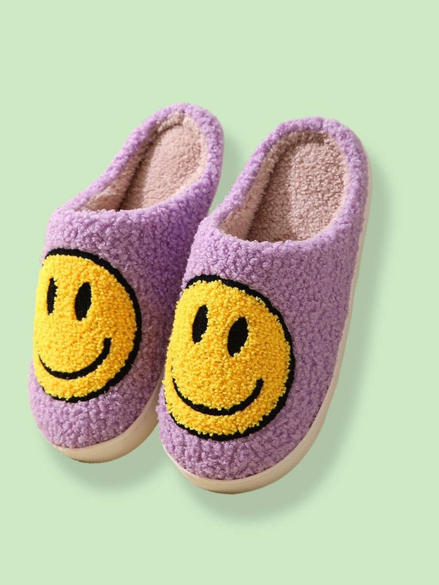 DOUBLJU - Wholesale Slippers - Unisex - Smiley Face Unisex Cotton Slippers for Fall,Winter
19