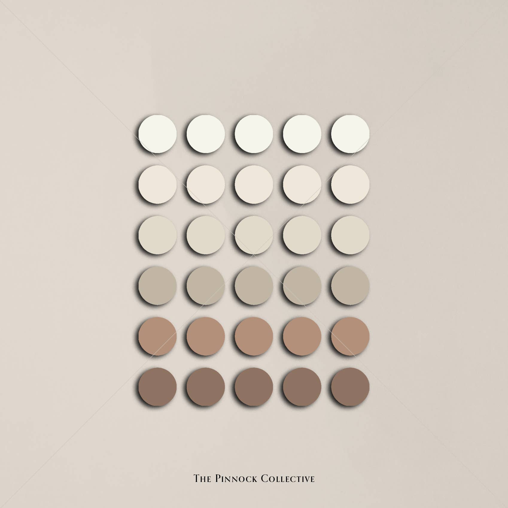 The Pinnock Collective – wholesale Sticker – Neutral Tones themed dots Sticker sheet3
