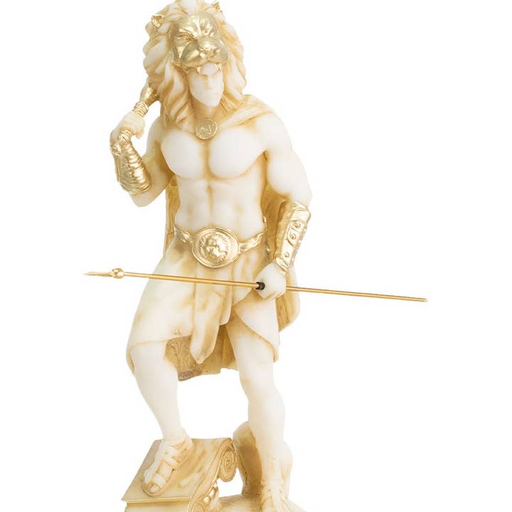 Art Culture Deco - Wholesale Decorative Figurine - Heracles Statue God Of Power Sculpture Alabaster 25cm0