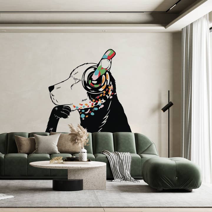 Dog Wall Sticker - Puppy Head Decal for wholesale by Decords