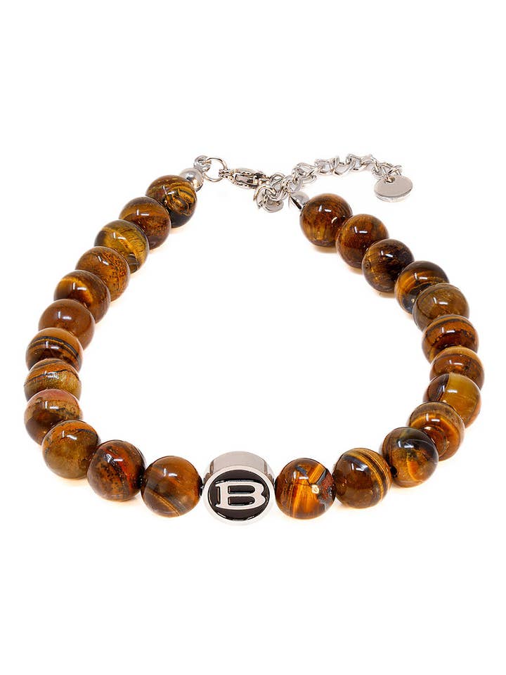 Braccialetti unisex con perline con occhi di tigre 4BB12 per la vendita all'ingrosso da parte di BARABAS