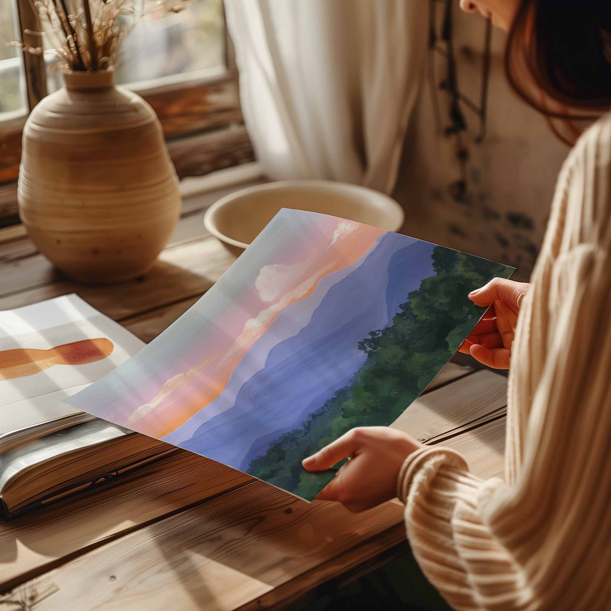 MARISAMADE - Wholesale Art Print - Blue Ridge Mountain Sunset Art Print 2