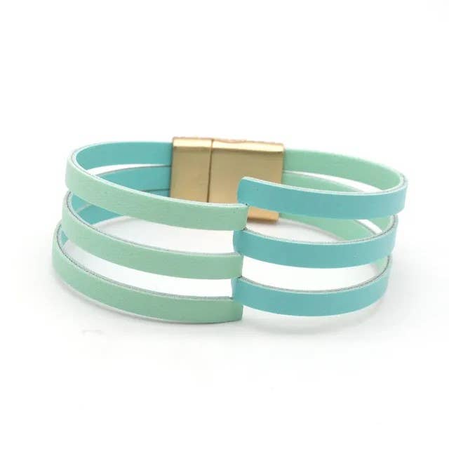 Magnetic Twist Bracelet - Turquoise for wholesale by Laurent Scott Collection