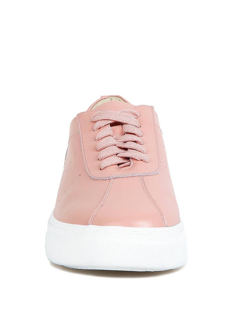 Rag Company - Vente Baskets tendance – femme - Sneakers à lacets en cuir uni Magull8
