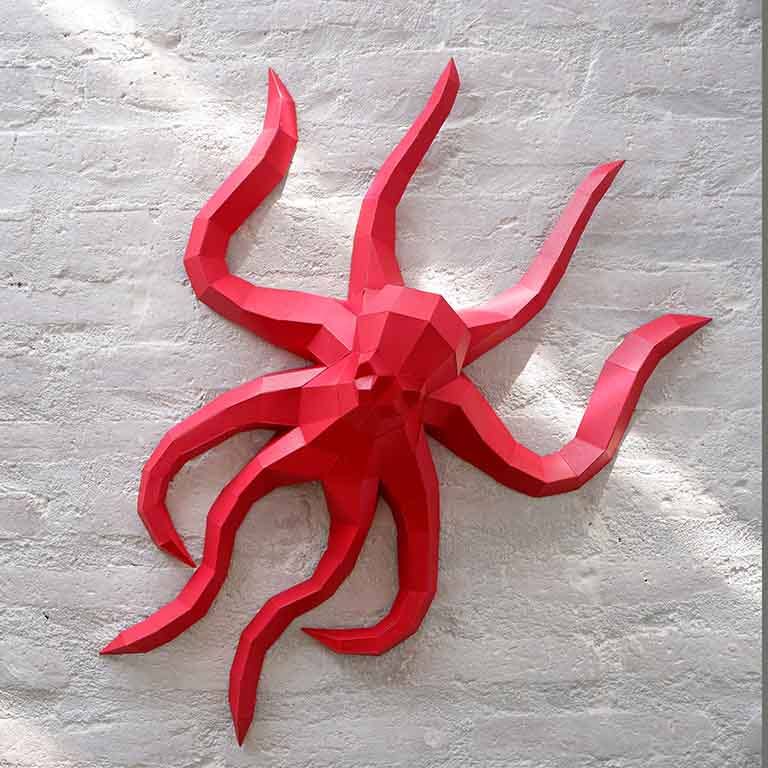 PAPERCRAFT WORLD - Wholesale Wall Accent - Octopus PaperCraft Origami Wall Art, 3D Wall Art6