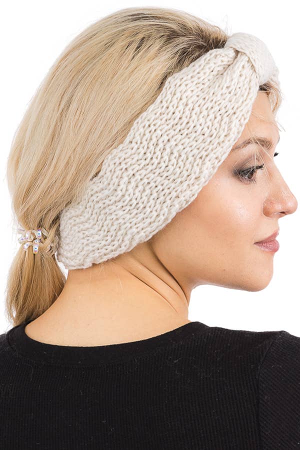 Cap Zone - Wholesale Fashion Headband - Women's - Wavy Zigzag Chevron Stockinette Stitch Ribbed Knit Head Band2