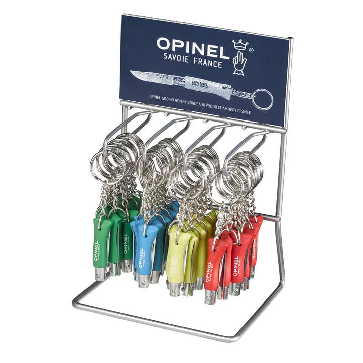 Présentoir de 36 couteaux porte-clés Colorama n° 02 pour la vente par Opinel