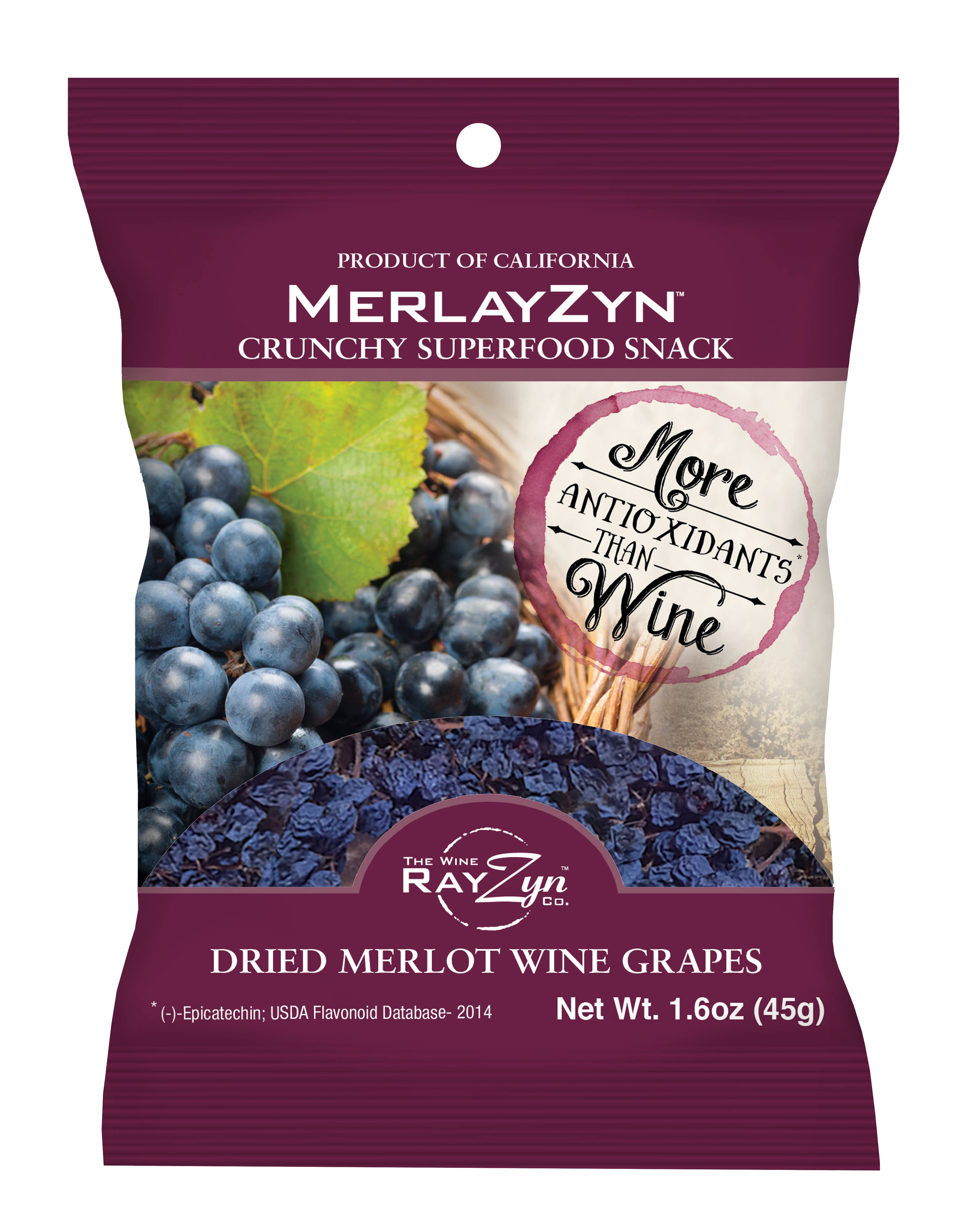 The Wine RayZyn Co. - Wholesale Dried/dehydrated fruit - Merlot Wine Raisins® Heart Healthy Fruit Snack No Alcohol
