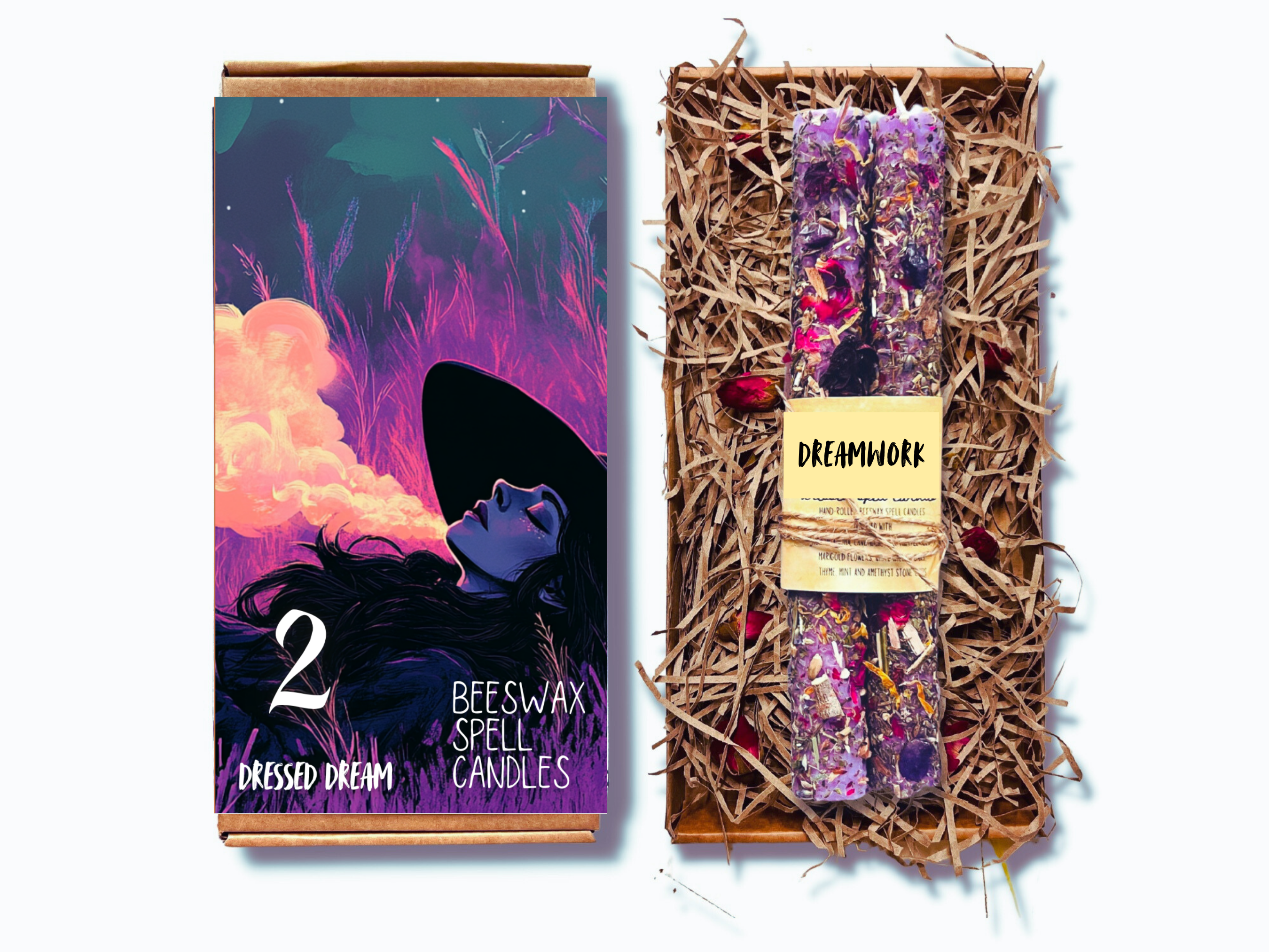 Phoenix Candle Company - Wholesale Votive Candle - Large Dressed Beeswax Spell Candles 8" (20cm)15