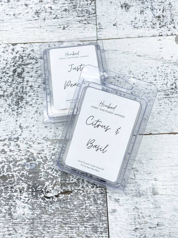 Soy Wax Melts – Flameless Home Fragrance – 2.5 oz Clamshell for wholesale by Hcubed Candles