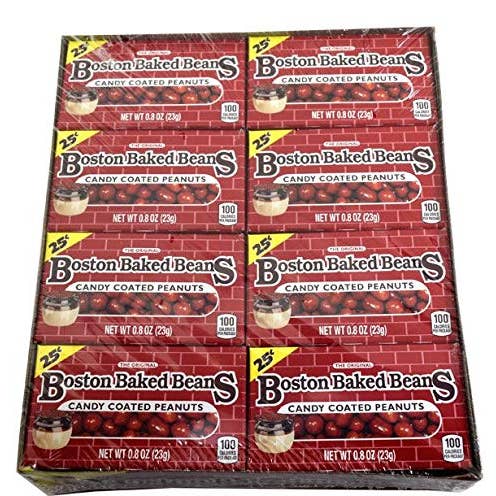 Shop The King - Wholesale Hard Candy - BOSTON BAKED BEANS PP.25 24CT Baked Beans Chngmkr 24 Per Box