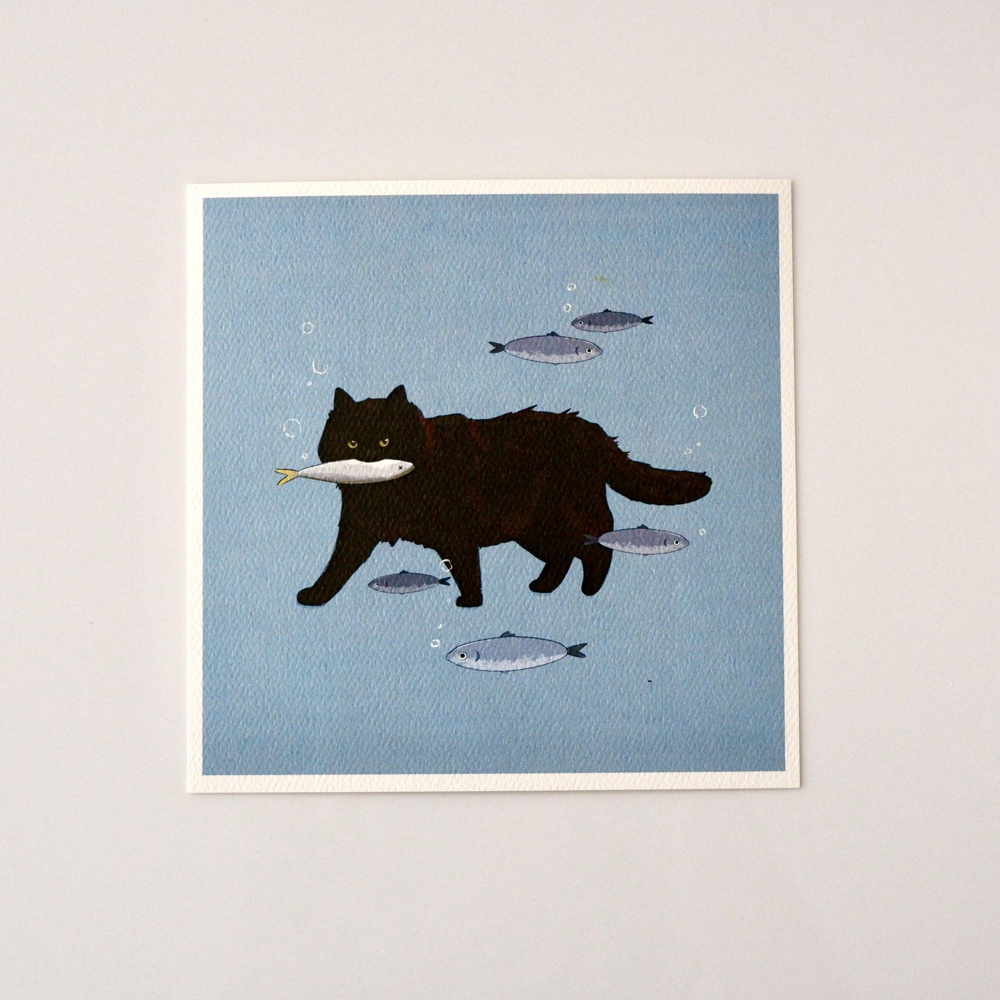 Shooley - Wholesale Art Print - Fishing Cat Print1