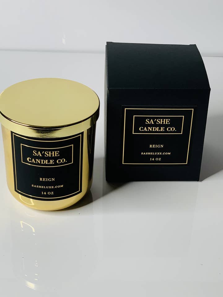 Bougie Reign Soy pour la vente par Sa’She Luxe
