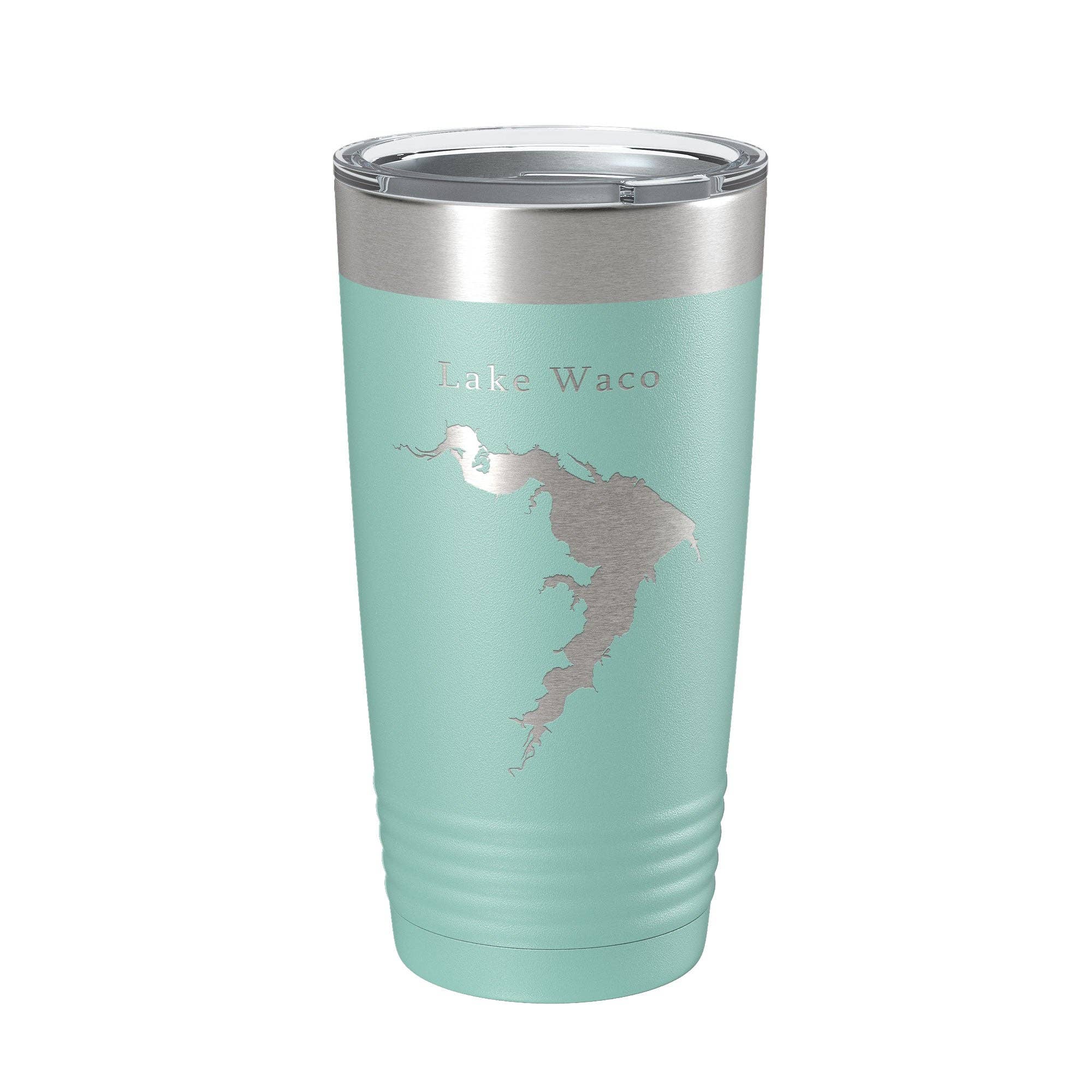 CarveBright - Venta al por mayor Vaso termo - Taza de viaje con forma de mapa de Lake Waco, aislante, grabada con láser, taza de café Texas, 20 onzas10