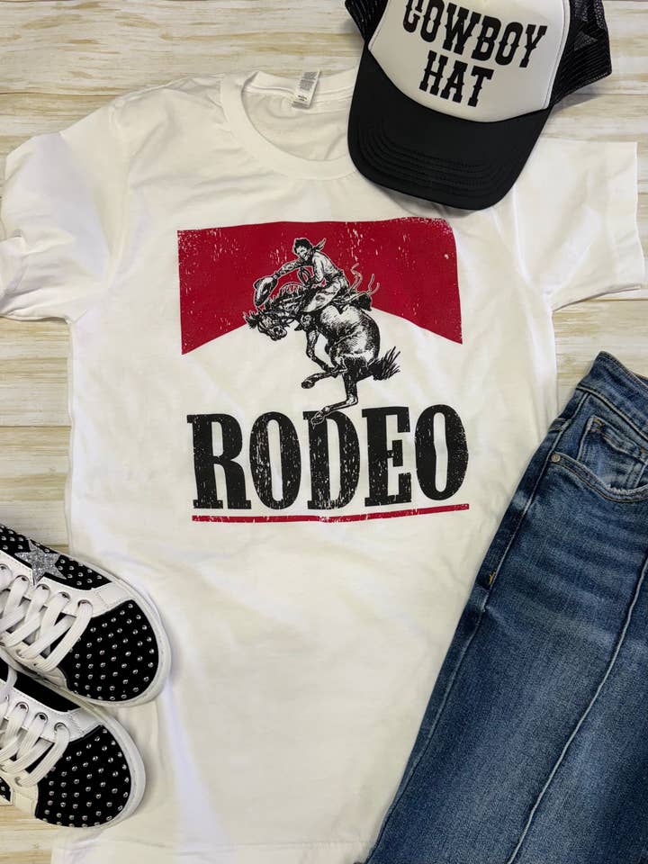 Rodeo Bronc Rider tee for wholesale by Rockin A Design