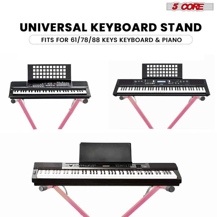 K Cube Inc - Wholesale Music Accessory - 5 Core Keyboard Stand Adjustable Key Board Pianos Holder2