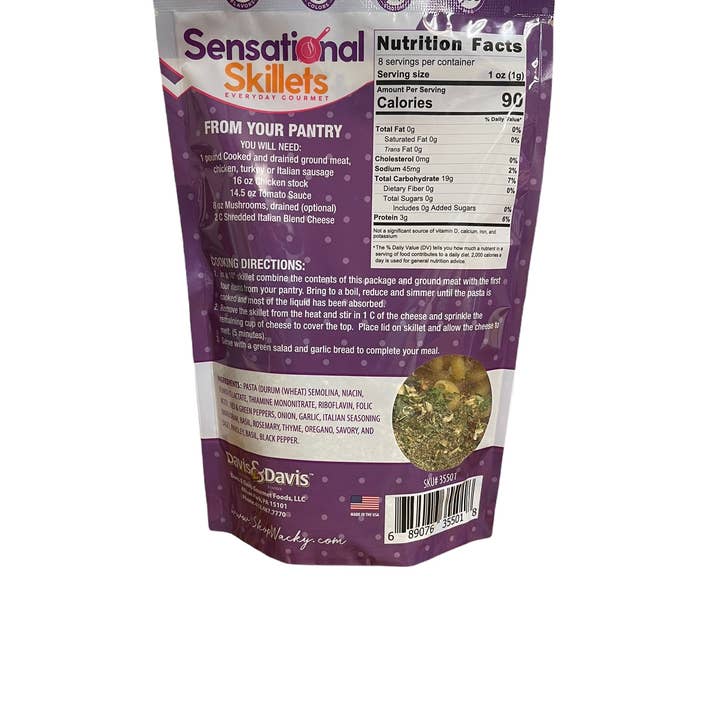 Davis & Davis Gourmet Foods - Wholesale Dried Spice Mix - Weeknight Lasagna Skillet1