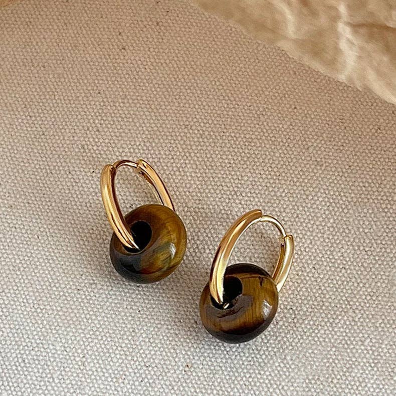 Katinki – wholesale Hoop-örhängen – Örhängen med tigeröga-sten och guldpläterad finish1