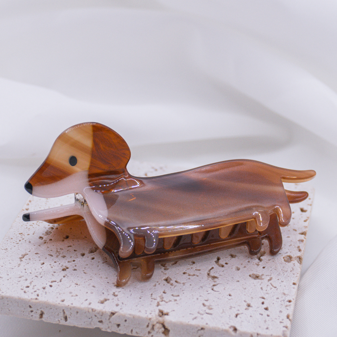 Tilda&Theo – Clips para cabelo - Mulher por atacado – Presilha de Cabelo Dachshund - Clipe de Cabelo Divertido de Cachorro6