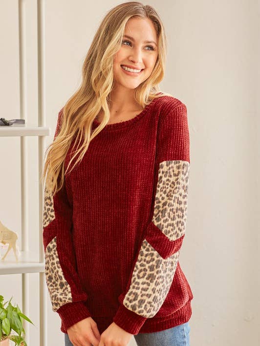 LMT1234-Velvet Chunky Animal Contraste Sweater por atacado de lovely melody