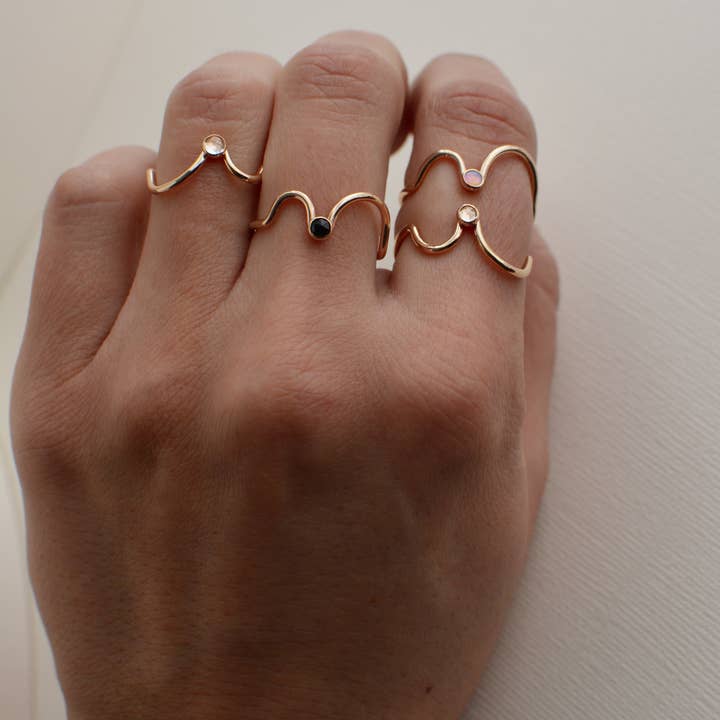 Gem & Blue - Wholesale Ring met een steen/solitaire ring - Wolk-ring1