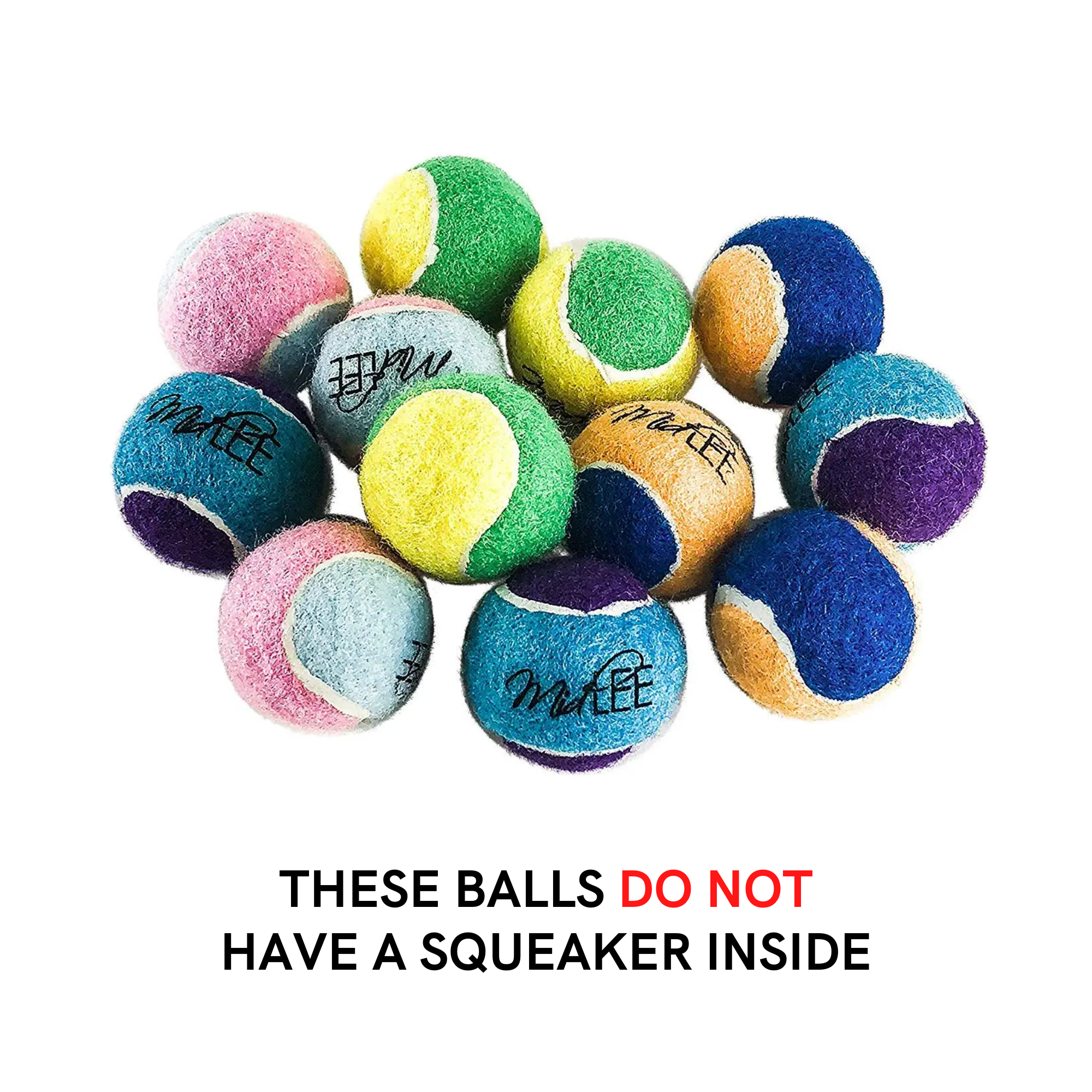 Midlee Designs - Wholesale Pet Fetch Ball - Dog - Midlee X-Small Dog Tennis Balls 1.5" - 12 Pack (Assorted)7