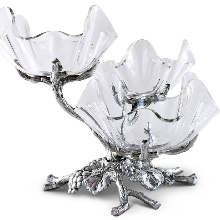 Arthur Court - Wholesale Decorative tabletop object - Grape Acrylic Bowls 3-Tiered Stand1