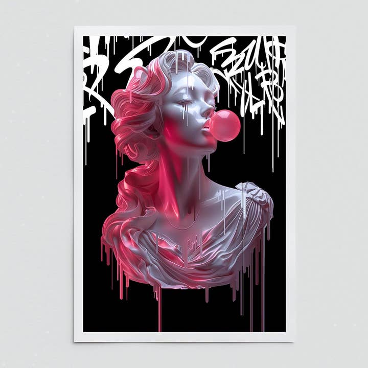 Bubblegum Athenea art print para venta al por mayor de Dikhotomy