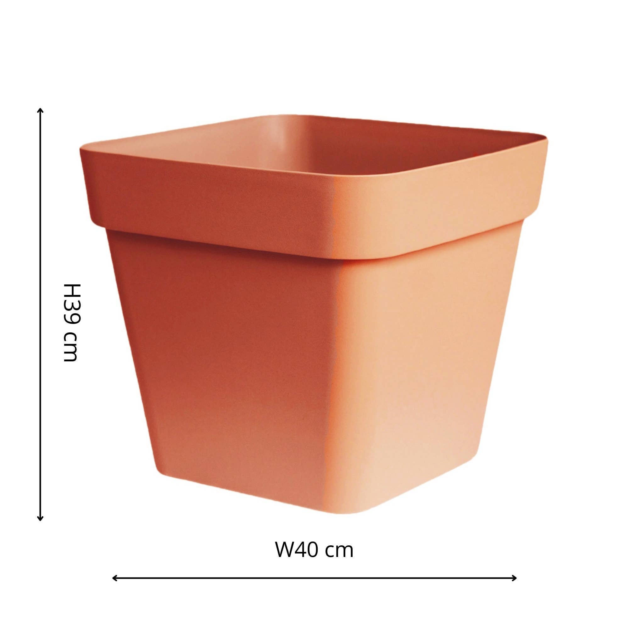 Ivyline International - Wholesale Plant Pot - Outdoor Recycled Plastic Cleo Square Planter with Wheels5