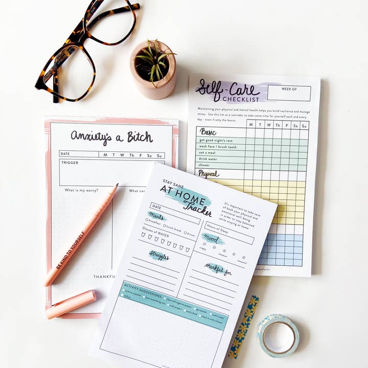 Steel Petal Press - Wholesale Kladblok - Checklist voor zelfzorg Habit Tracker Notepad