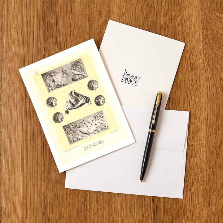 Found Image Press - Wholesale Stationery/Notecard Set - Greeting Card DA-719 Vera, Martin et Poisson Bas Reliefs1