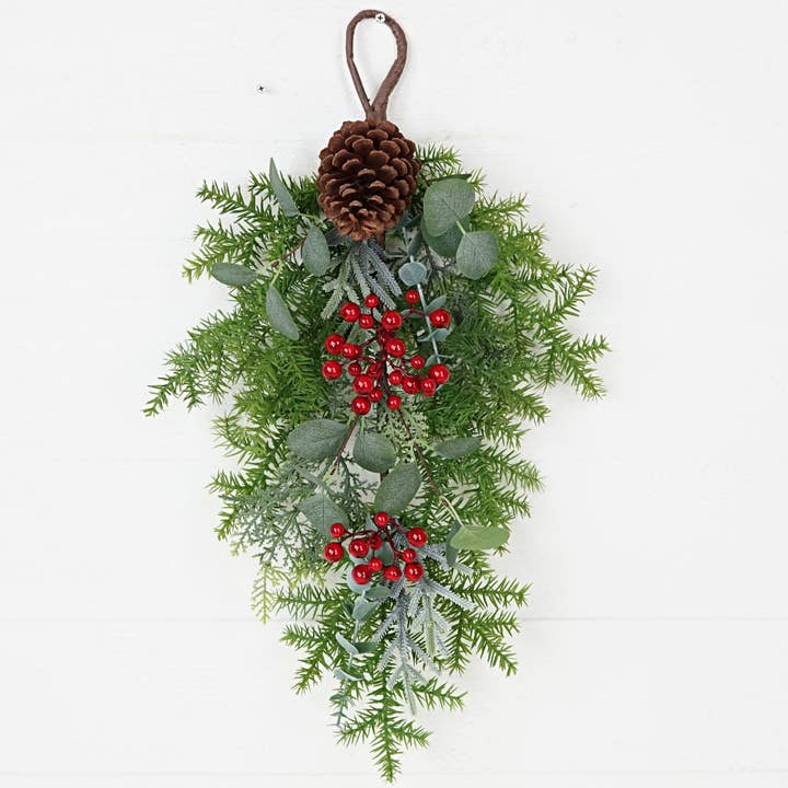 31702-24x14in Teardrop-Cedar pines w. silver dollars for wholesale by Impressive Enterprises, Inc.