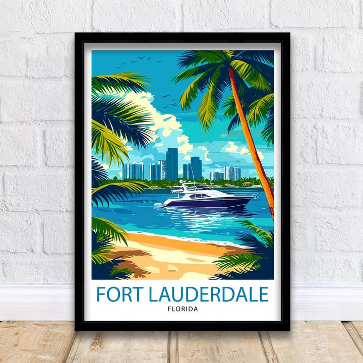 Fort Lauderdale Reisposter Fort Lauderdale voor wholesale door InkNPrintz