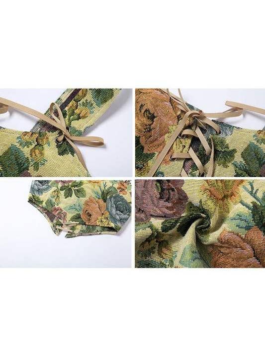 Fashion Combination - Wholesale Blouse - Women's - floral corset tank top10