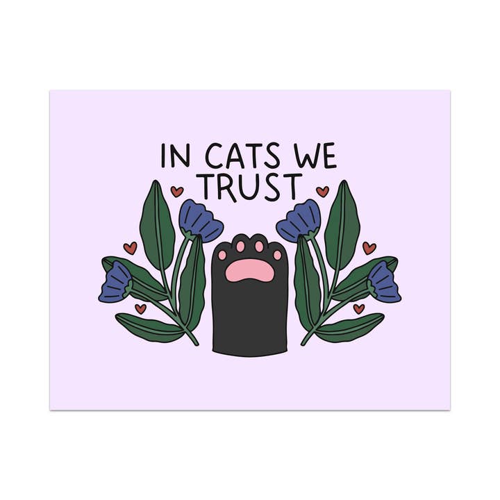 En les chats nous avons confiance Impression d'art non encadrée pour la vente par Mouthy Broad
