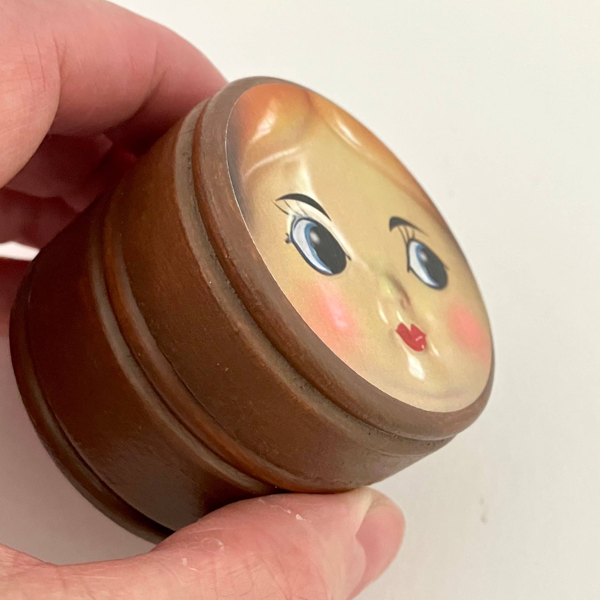Silva Ware By Walter Silva - Wholesale Jewelry Box/Organizer - Doll Face Wooden Container Pill, Salt, Pill & Trinket Box4