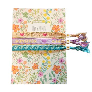 Sansira Jewelry - Wholesale Woven/Braided Bracelet - Bracelet Text Ribbon Greeting Card Hakuna Matata0