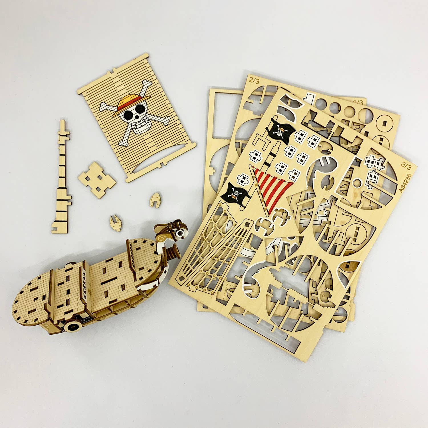 Magnote - Wholesale DIY Craft Kit - wa-gu-mi One Piece Going Merry Ship Model Wooden 3D Puzzles2