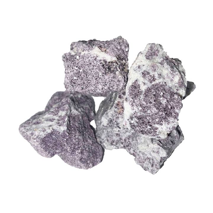 Pietre grezze di lepidolite - 250gr per la vendita all'ingrosso da parte di France Mineraux