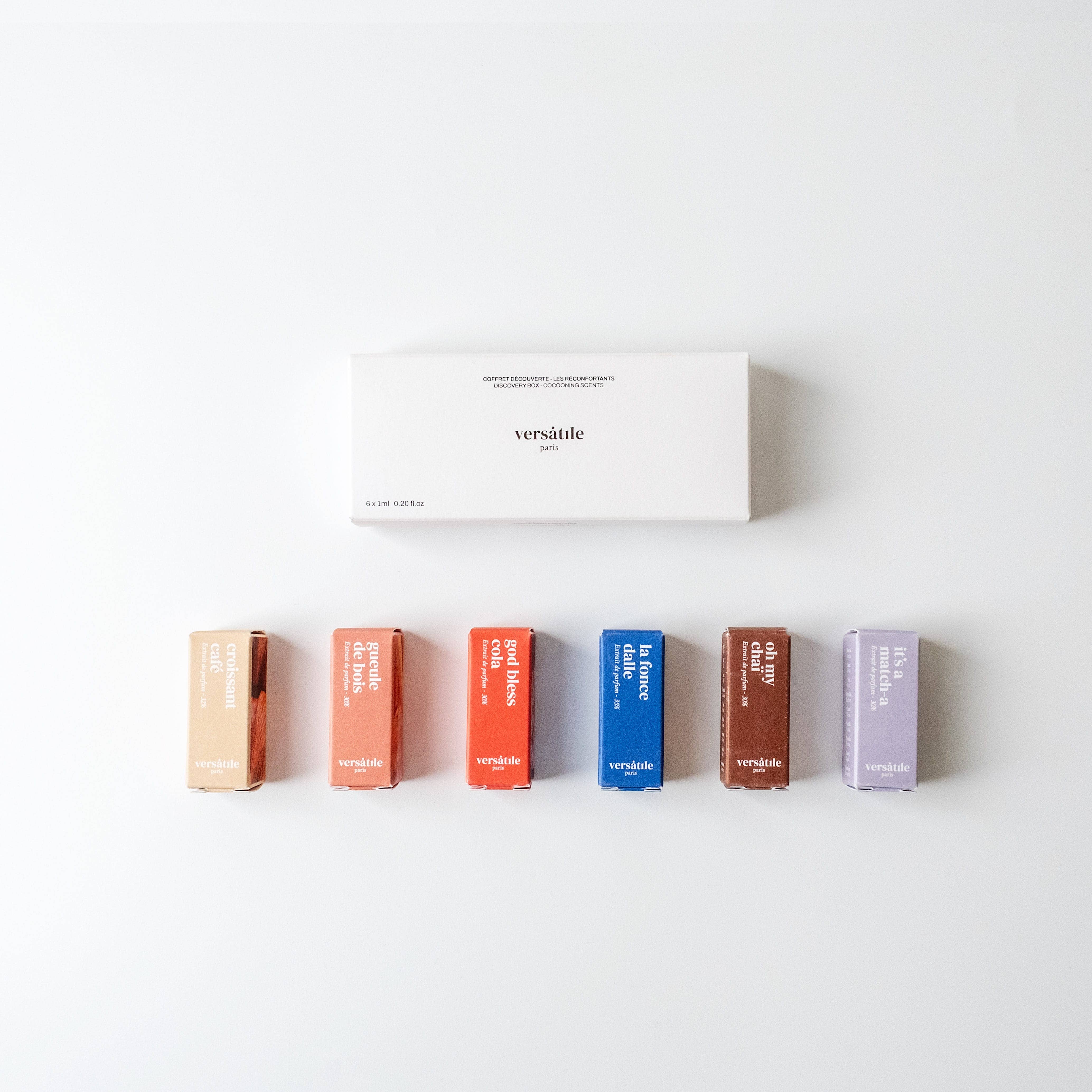 VERSATILE PARIS - Wholesale Perfume/Eau de Toilette - DISCOVERY BOX 6 SAMPLES - THE COMFORTING ONES