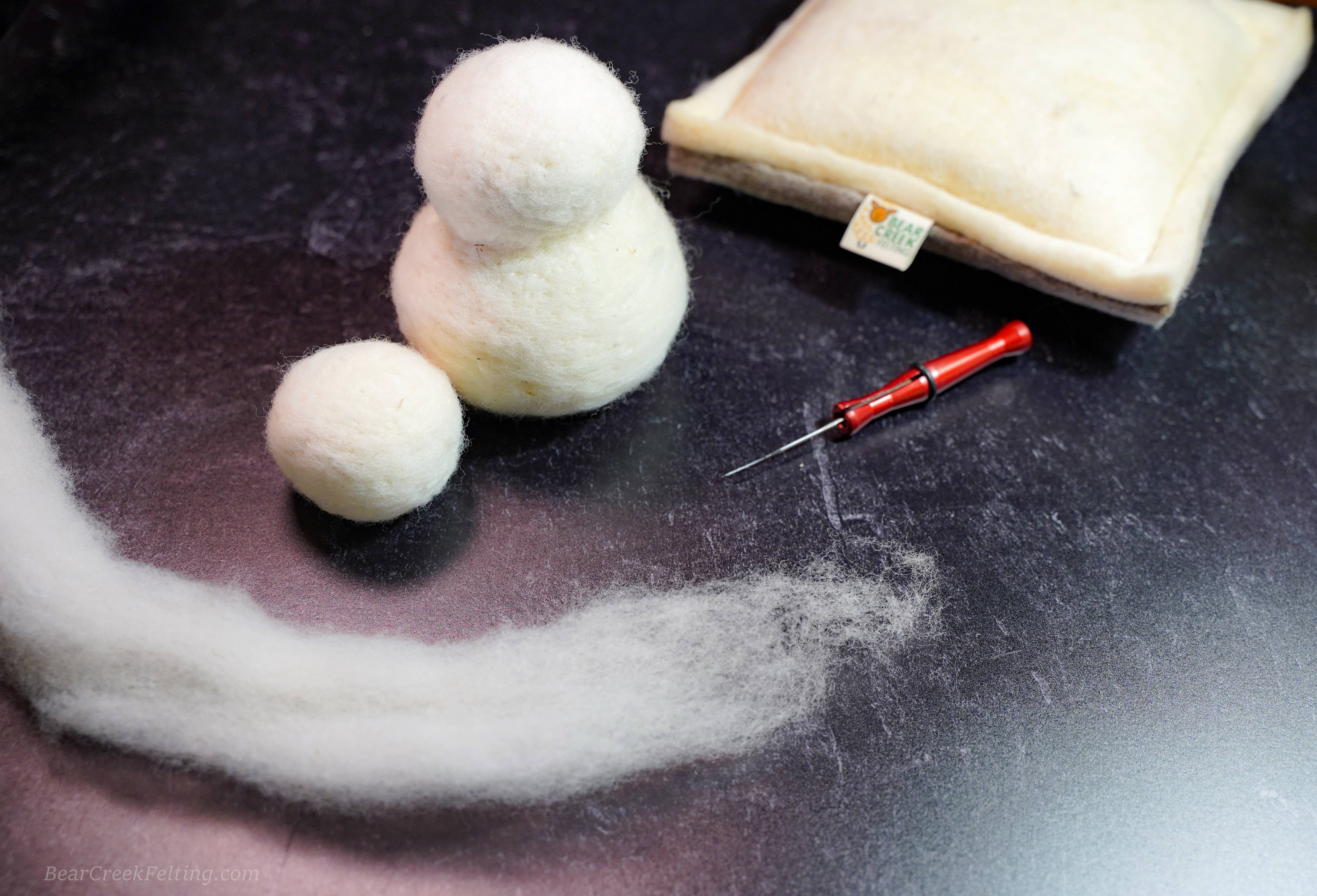 Bear Creek Felting - Wholesale DIY Craft Kit - Snowman Needle Felting Kit5