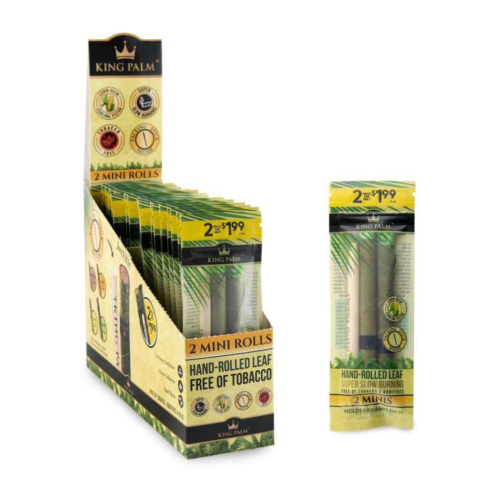 Cannatron - Wholesale Retailer Display - Paper & Novelty - King Palm Mini Pre-Priced $1.99 Pre-Rolled Leaf Tubes - 20ct2