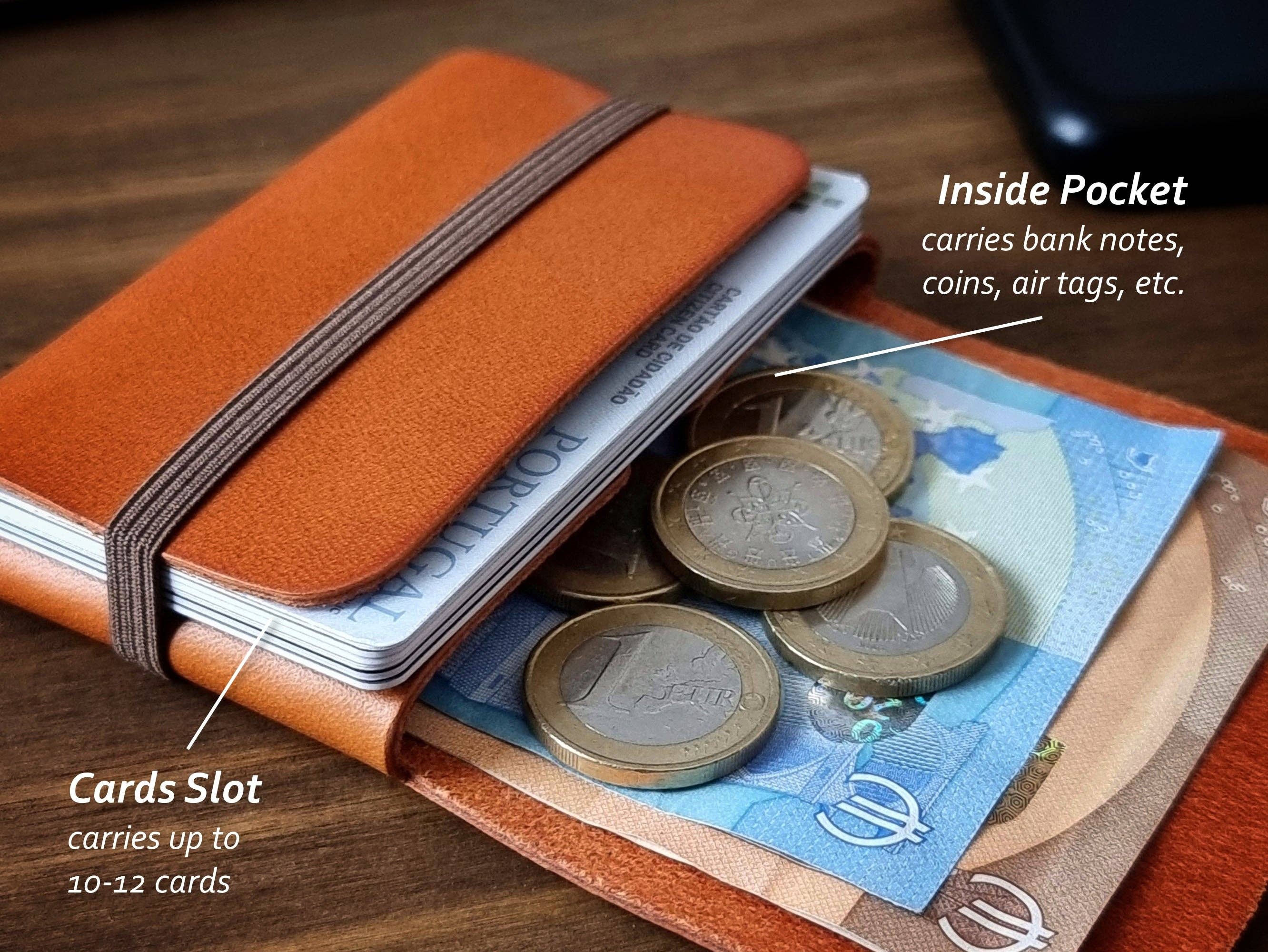 Singular Leather - Wholesale Wallet - Unisex - Amber Orange Leather Wallet - Minimalist and Customizable2