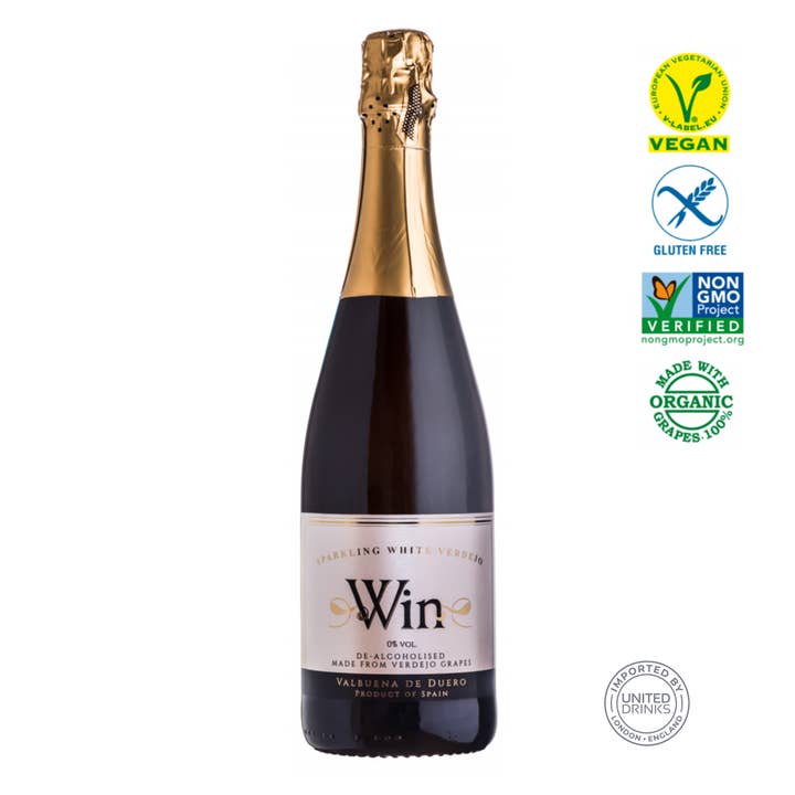 Win White Sparkling Organic De-Alcoholised Wine 75cl 0% ABV for wholesale by United Drinks