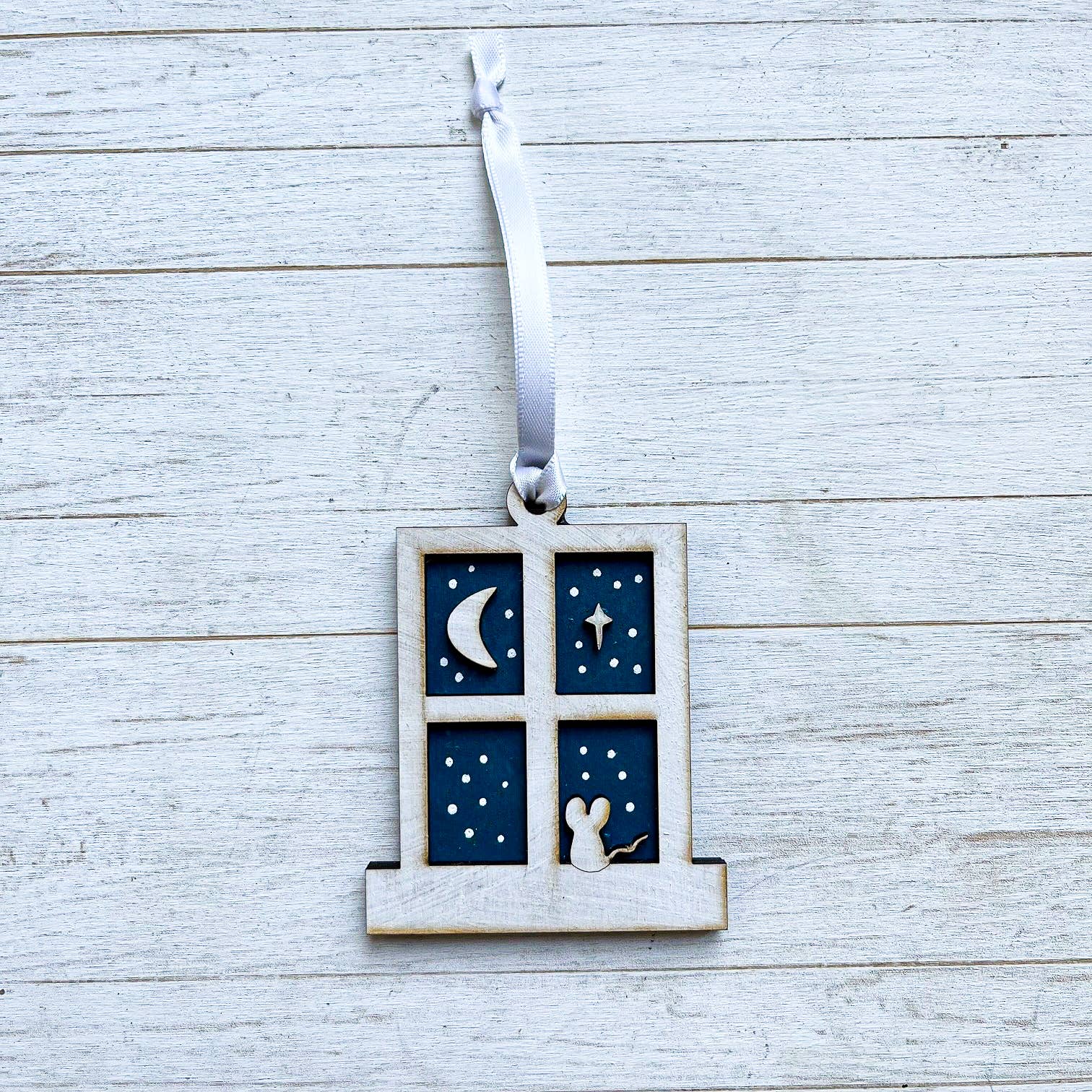 Gorgeous Little Bits Ltd – wholesale Christmas decoration – Mouse Moon Star Night Sky Window Christmas Decoration1